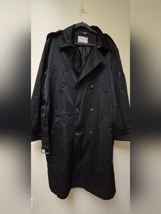 Zara Other - Zara Man  Black Double-Breasted Trench Coat with Belt Size Large